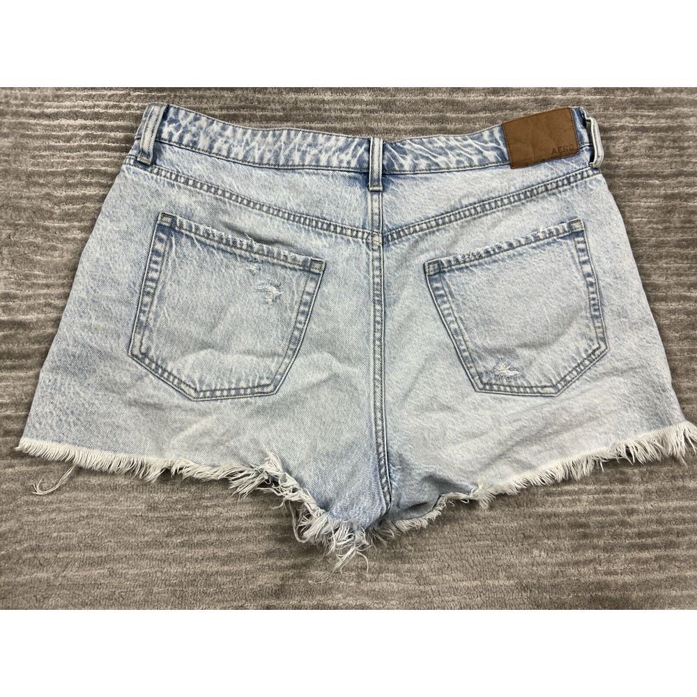 Aeropostale Shorts Womens 12 Blue Destroyed Mom Short Cut Off Denim - Picture 8 of 11